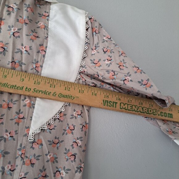 Vintage Coming‎ Thing Girls 80s Floral Long Sleeve Classic Knee Dress Size 6X - Picture 8 of 13